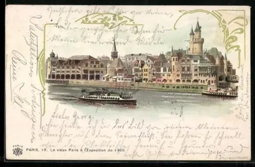 Lithographie Paris, Exposition universelle de 1900, Le vieux Paris