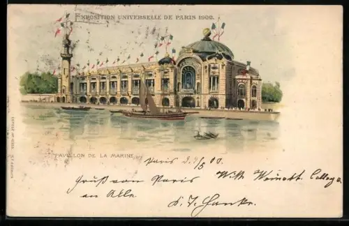 AK Paris, Exposition Universelle 1900, Pavillon de la Marine