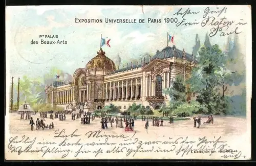 Künstler-AK Paris, Exposition universelle de 1900, Pt Palais des Beaux-Arts