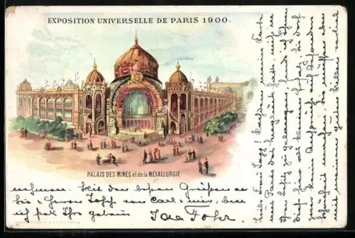 Künstler-AK Paris, Exposition universelle de 1900, Palais des Mines et de la Métallurgie
