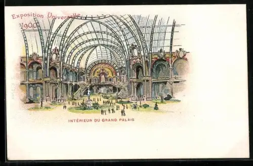 Künstler-AK Paris, Exposition universelle de 1900, Intérieur du Grand Palais