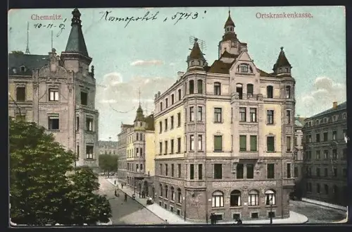 AK Chemnitz, Sicht auf das Ortskrankenhaus aus der Vogelschau