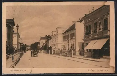 AK Simbach am Inn, Blick in die Äussere Innstrasse