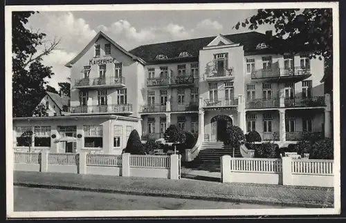 AK Brunshaupten /Ostsee, Hotel Kaiserhof Th. Martens, Vorderansicht