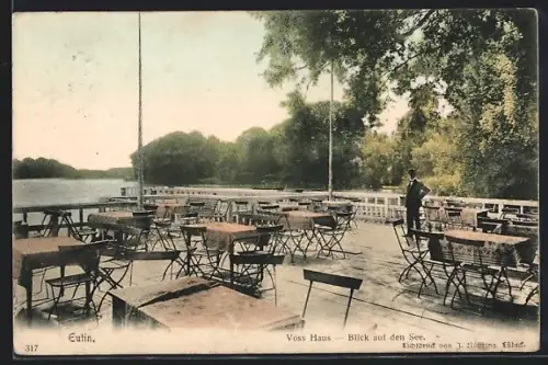 AK Eutin, Voss Haus, Blick auf den See