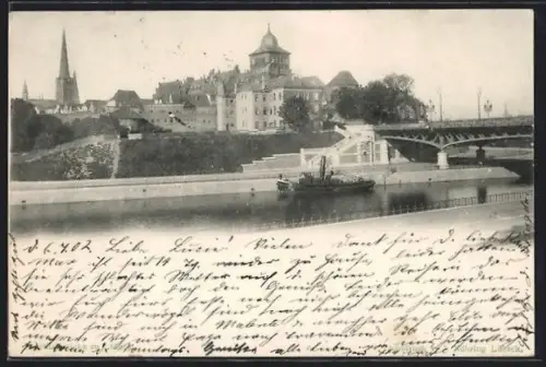 AK Lübeck, Burgtor, Dom und Burgtorbrücke
