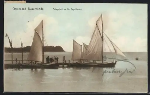 AK Travemünde, Anlegebrücke für Segelboote