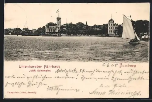 AK Hamburg, Uhlenhorster Fährhaus, Joh. Schwegler