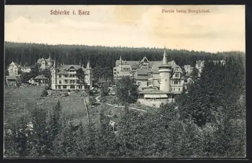 AK Schierke i. Harz, Partie beim Burghotel