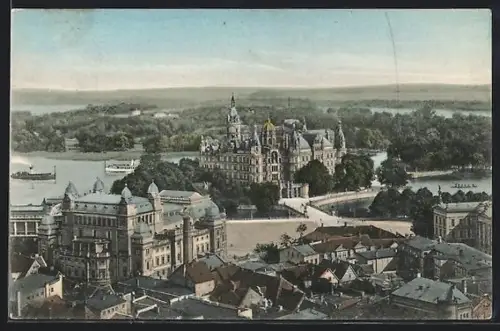 AK Schwerin i. M., Schloss und Regierungsgebäude
