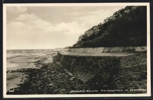 AK Koserow, Brandungsmauer am Streckelberg
