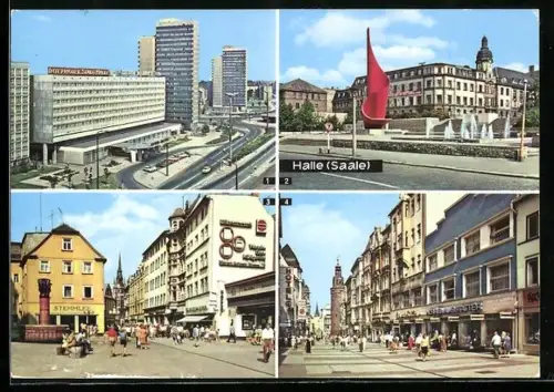 AK Halle, Interhotel Stadt Halle, Klement-Gottwald-Strasse