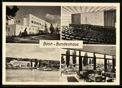 AK Bonn, Bundeshaus, verschiedene Ansichten
