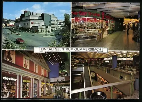 AK Gummersbach, Einkaufszentrum, Innenansichten, Rolltreppe