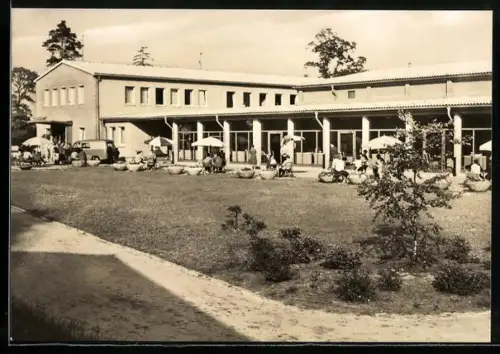 AK Klink, FDGB-Urlaubersiedlung Völkerfreundschaft, Kulturgebäude mit Wandelhalle