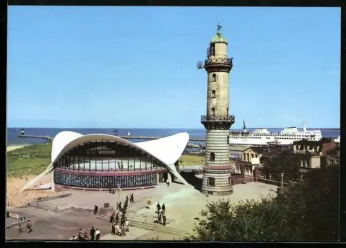 AK Rostock-Warnemünde, Gaststätte Teepott und Leuchtturm