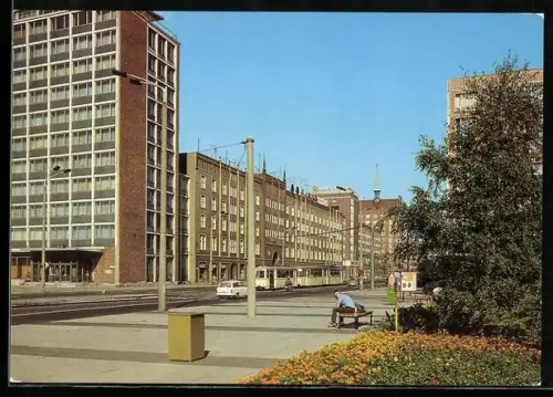 AK Rostock, Lange Strasse, Wohnbauten