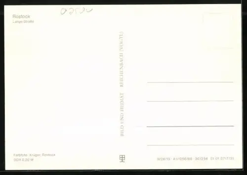 AK Rostock, Lange Strasse, Wohnbauten