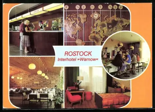 AK Rostock, Interhotel Warnow Innenansicht