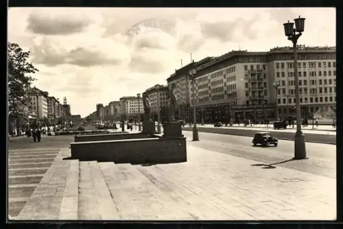 AK Berlin, Stalin-Allee, Panorama