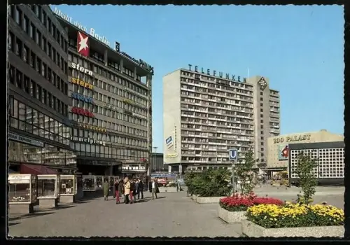 AK Berlin, Hochhäuser am Zoo, Breitscheidplatz