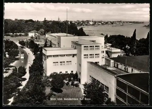 AK Bonn, Blick vom Bundeshaus auf den Ort
