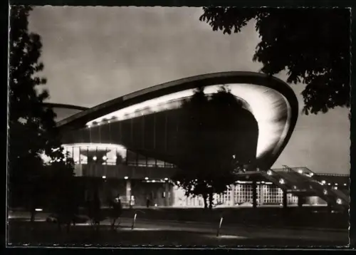 AK Berlin, Kongresshalle am Abend