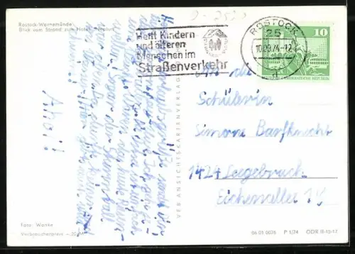 AK Rostock-Warnemünde, Hotel Neptun am Strand