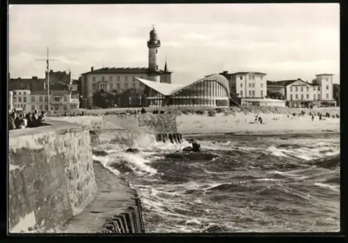 AK Rostock-Warnemünde, Konsum-Gaststätte Teepott und Leuchtturm