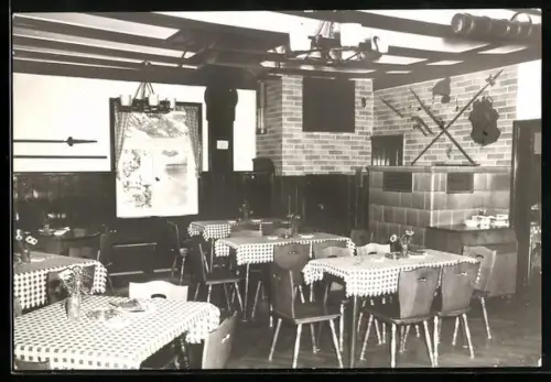 AK Jena, Restaurant Fuchsturm, Prunksaal, Innenansicht