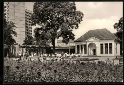AK Dessau, HO-Gaststätte und Intim-Bar Teehäuschen im Stadtpark