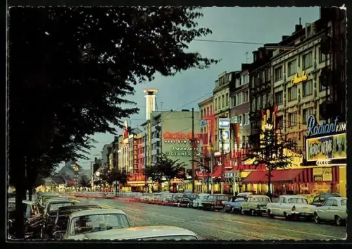 AK Hamburg-St. Pauli, Reeperbahn mit Nachtclubs