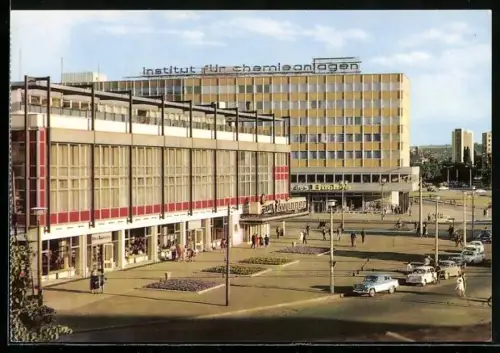 AK Dresden, Blick vom Zwinger zum Postplatz mit Geschäften