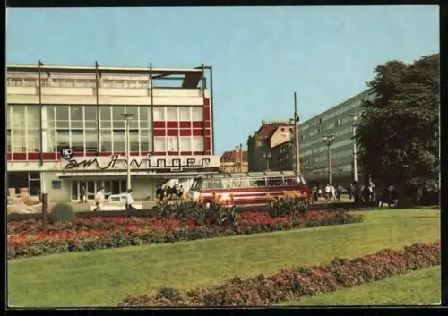 AK Dresden, Partie auf dem Postplatz, HOG am Zwinger