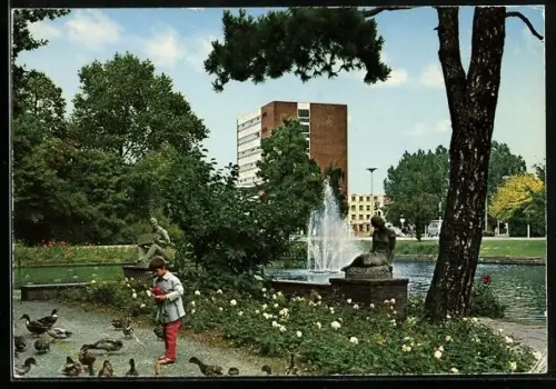 AK Wilhelmshaven, Kurpark mit Kortekreuzung