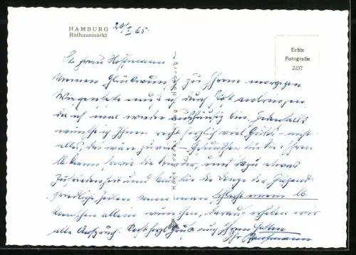 AK Hamburg, Rathausmarkt und Rathaus