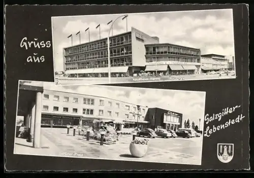AK Salzgitter-Lebenstedt, Kaufhaus Hertie, Berliner Platz