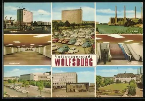 AK Wolfsburg, Rathaus, Inneres Kanaltunnel, Tunneleingang