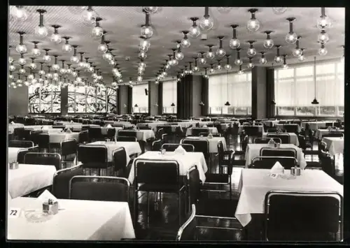 AK Zeulenroda, FDGB-Erholungsheim Talsperre Zeulenroda, Grosses Restaurant Seeblick, Innenansicht