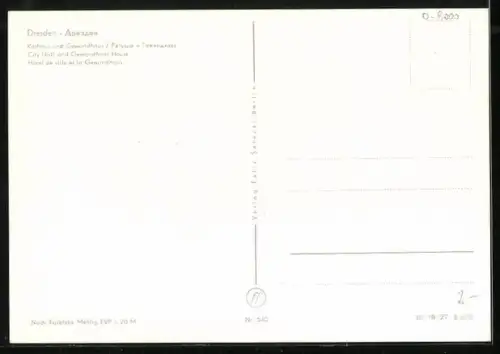 AK Dresden, Rathaus und Gewandhaus