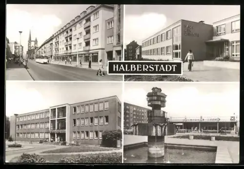 AK Halberstadt, Breiter Weg - Haus der Dienste, Kaufhalle
