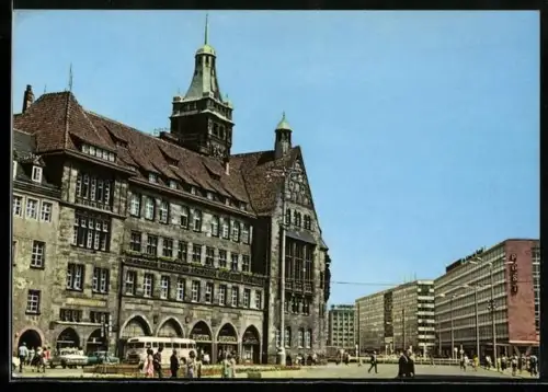 AK Karl-Marx-Stadt, Markt mit Rathaus