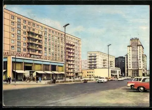 AK Berlin, Karl-Marx-Allee, Hochhäuser