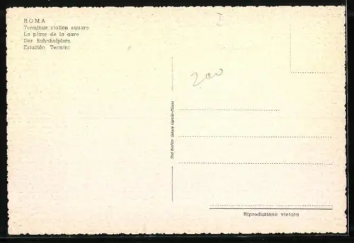 AK Roma, Terminus station square, Bahnhofplatz