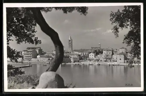AK Rab, Ortspanorama vom Wasser aus