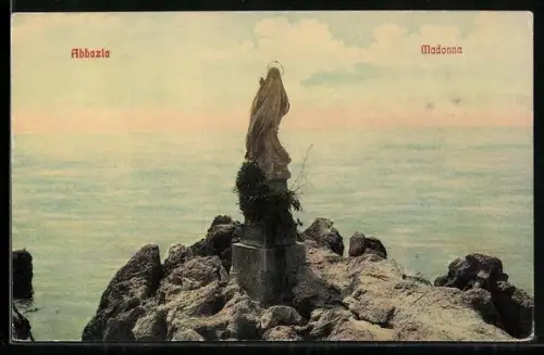 AK Abbazia, Madonna, Statue