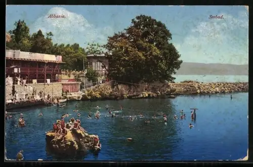 AK Abbazia, Badegäste im Seebad