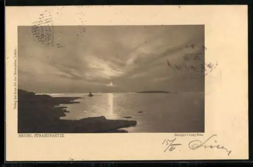 AK Brioni, Strandpartie am Abend