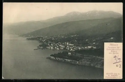 AK Abbazia, Gesamtansicht u. Panorama der Oesterreichischen Riviera von Norden