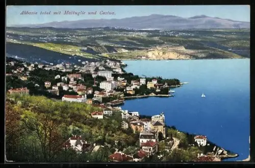 AK Abbazia, Total mit Mattuglie u. Castello